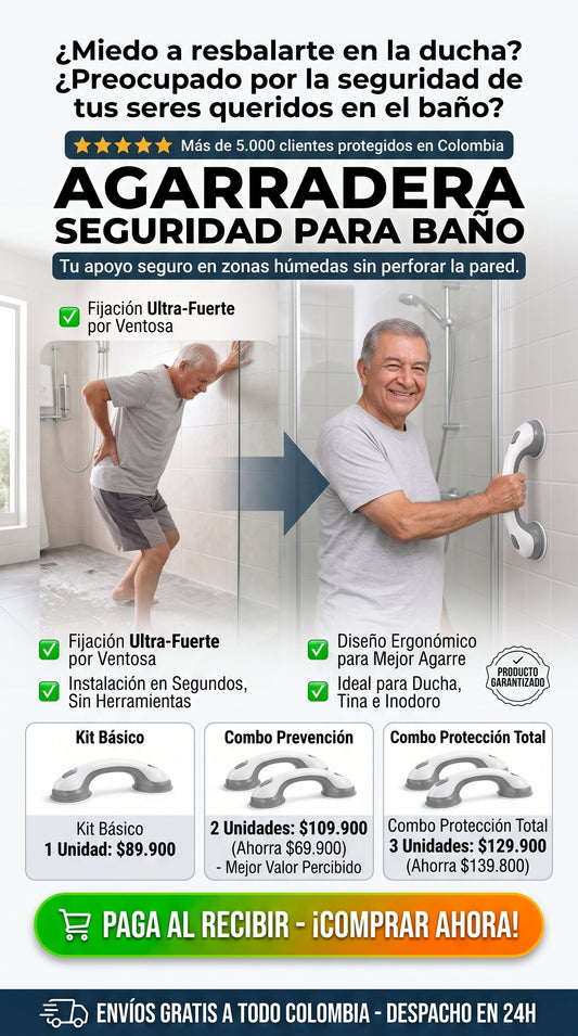 Agarradera de seguridad para baño