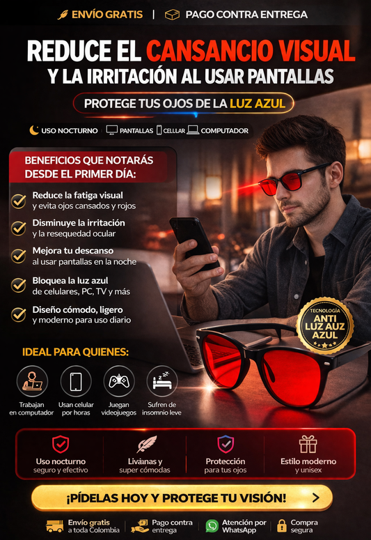 Lentes de descanzo - Luz Roja