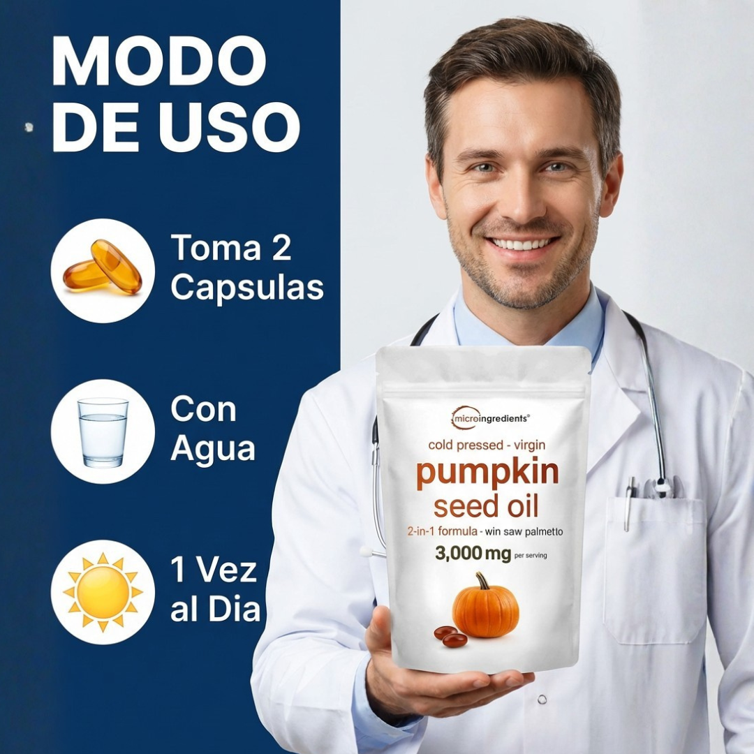 Aceite de calabaza Pupmpkin® - Cabello sin frizz ni puntas abiertas, reduce la caída.